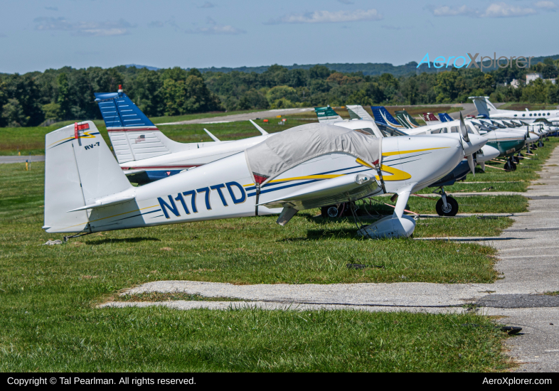 Photo of N177TD - PRIVATE Vans RV-7 at GAI on AeroXplorer Aviation Database