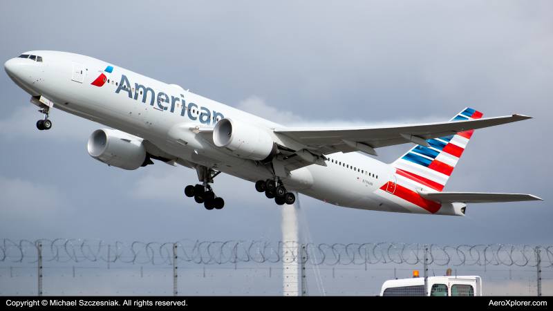 Photo of N794AN - American Airlines Boeing 777-200 at LHR on AeroXplorer Aviation Database