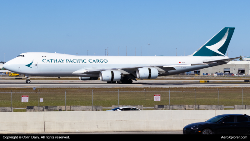Photo of B-LJM - Cathay Pacific Cargo Boeing 747-8F at MIA on AeroXplorer Aviation Database