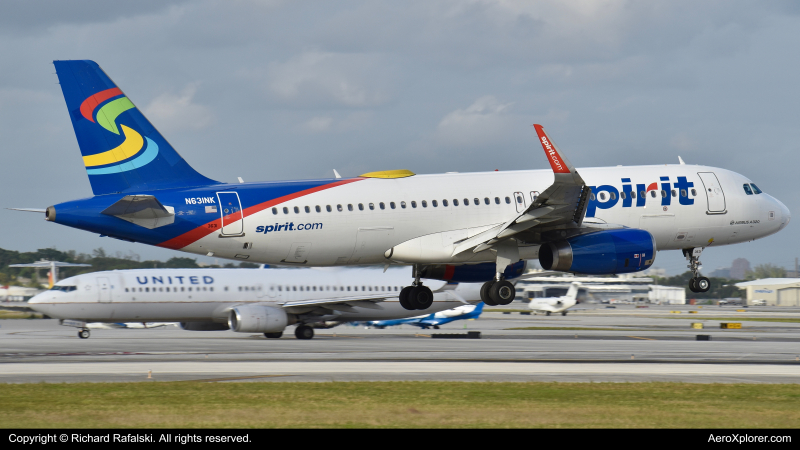 Photo of N631NK - Spirit Airlines Airbus A320 at FLL on AeroXplorer Aviation Database