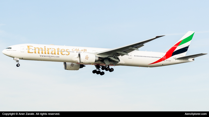 Photo of A6-EQK - Emirates Boeing 777-300ER at FRA on AeroXplorer Aviation Database