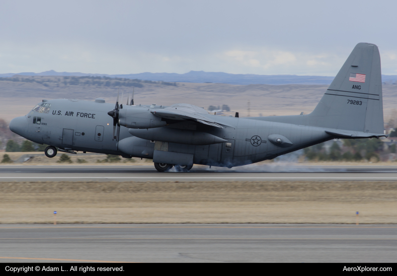 Photo of 87-9283 - USAF - United States Air Force Lockheed C-130H Hercules at BIL on AeroXplorer Aviation Database
