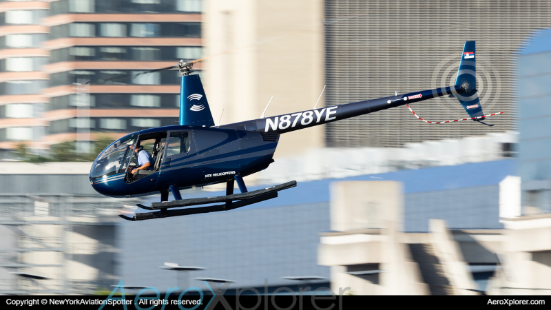 Photo of N878YE - PRIVATE Robinson R44 at JRA on AeroXplorer Aviation Database