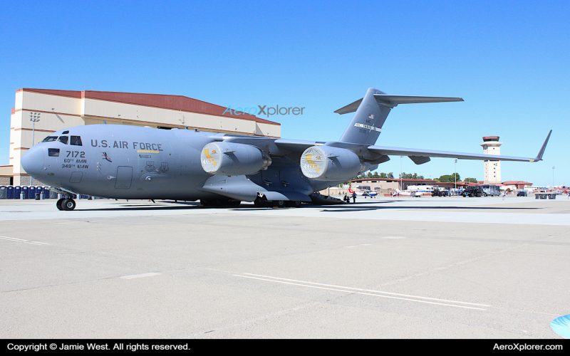 Photo of 07-7172 - USAF - United States Air Force Boeing C-17 Globemaster III at SUU on AeroXplorer Aviation Database
