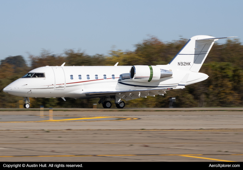 Photo of N92HK - PRIVATE Bombardier Challenger 650 at AGC on AeroXplorer Aviation Database