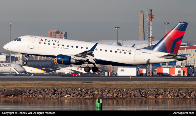Photo of N237JQ - Delta Connection Embraer E175 at BOS on AeroXplorer Aviation Database