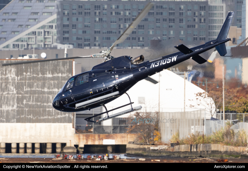Photo of N310SW - PRIVATE Aérospatiale AS 350B3 Ecureuil at JRA on AeroXplorer Aviation Database