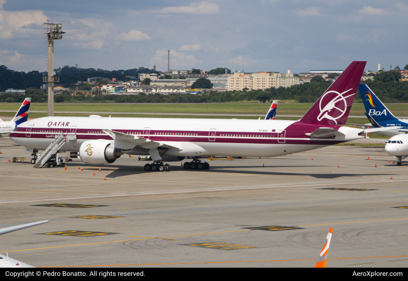 Photo of A7-BAC - Qatar Airways Boeing 777-300ER at GRU on AeroXplorer Aviation Database