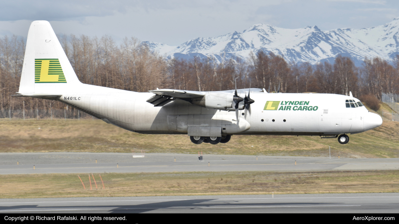 Photo of N401LC - Lynden Air Cargo Lockheed L382G Hercules at ANC on AeroXplorer Aviation Database