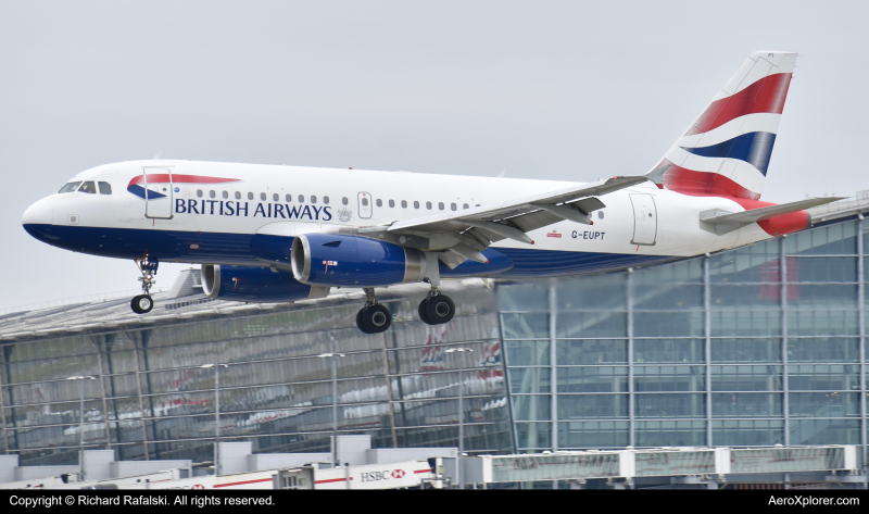Photo of G-EUPT - British Airways Airbus A319 at LHR on AeroXplorer Aviation Database