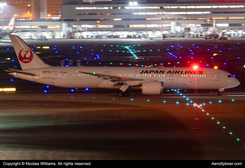 Photo of JA876J - Japan Airlines Boeing 787-9 at HND on AeroXplorer Aviation Database