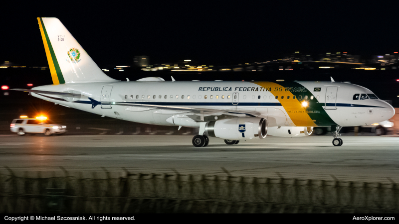 Photo of VC-12001 - Brazilian Air Force Airbus A319 at JFK on AeroXplorer Aviation Database