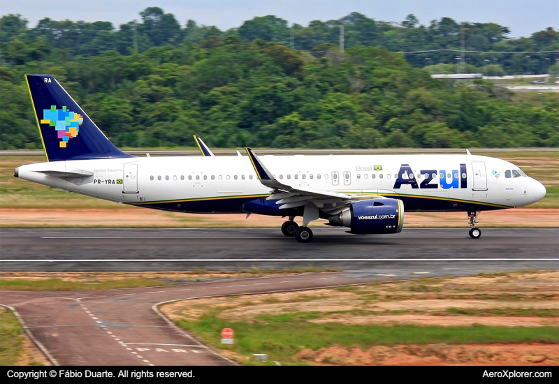 Photo of PR-YRA - Azul Linhas Aéreas  Airbus A320-200NEO at MAO on AeroXplorer Aviation Database