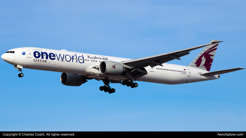 Photo of A7-BAA - Qatar Airways Boeing 777-300ER at ORD on AeroXplorer Aviation Database