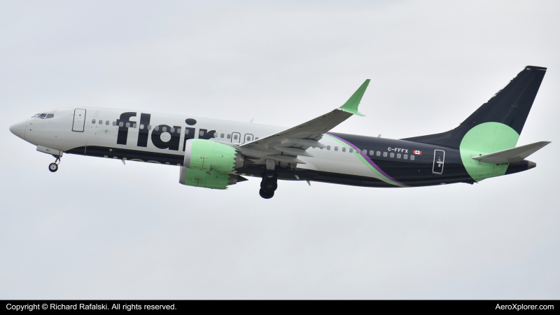 Photo of C-FFFX - Flair Airlines Boeing 737 MAX 8 at FLL on AeroXplorer Aviation Database