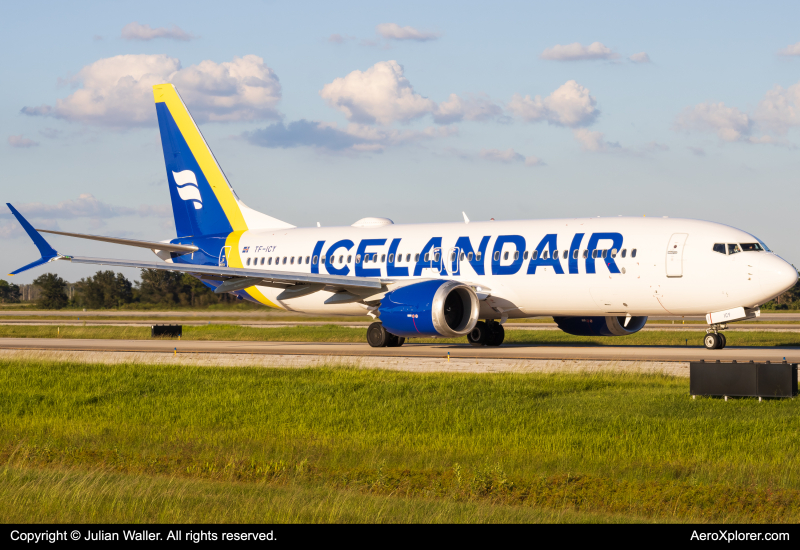 Photo of TF-ICY - Icelandair Boeing 737 MAX 8 at MCO on AeroXplorer Aviation Database