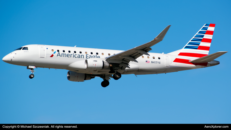 Photo of N417YX - American Eagle Embraer E175 at ORD on AeroXplorer Aviation Database