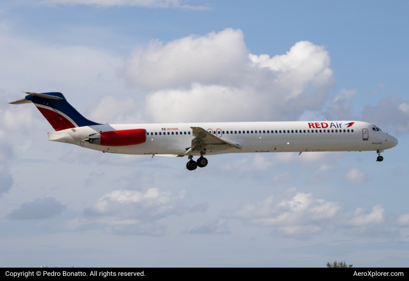 Photo of HI1069 - Red Air McDonnell Douglas MD-82 at MIA on AeroXplorer Aviation Database