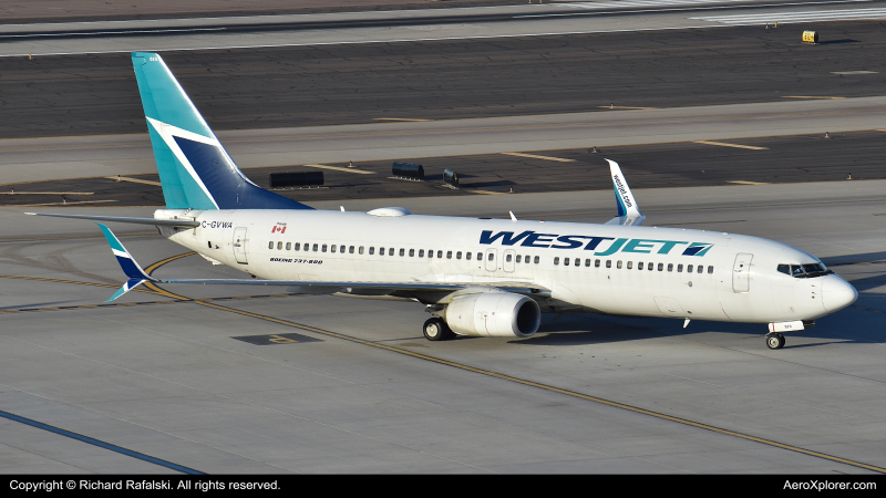 Photo of C-GVWA - WestJet Boeing 737-800 at PHX on AeroXplorer Aviation Database