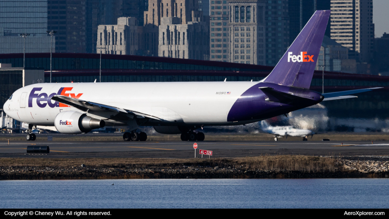 Photo of N139FE - FedEx Boeing 767-300F at BOS on AeroXplorer Aviation Database