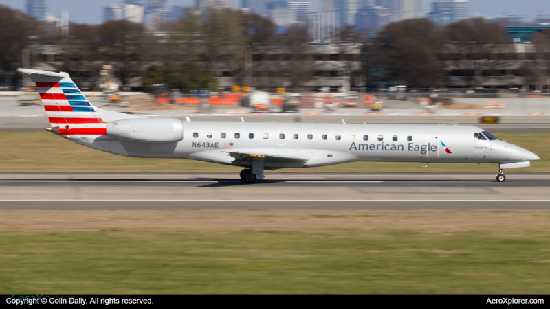 Photo of N643AE - American Eagle Embraer ERJ145 at CLT on AeroXplorer Aviation Database