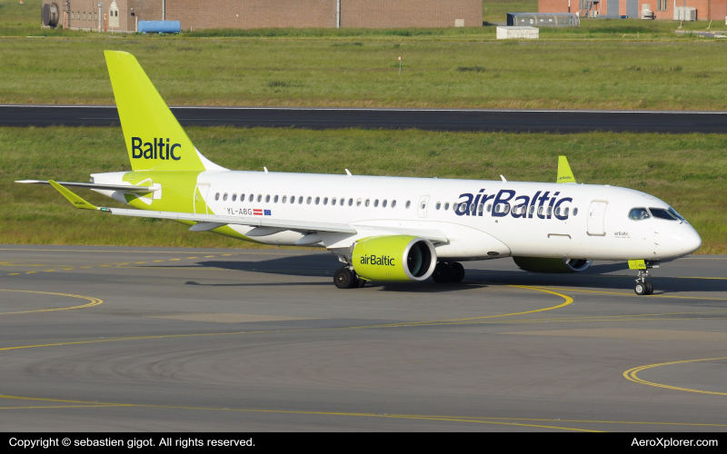 Photo of YL-ABG - Air Baltic Airbus A220-300 at BRU on AeroXplorer Aviation Database