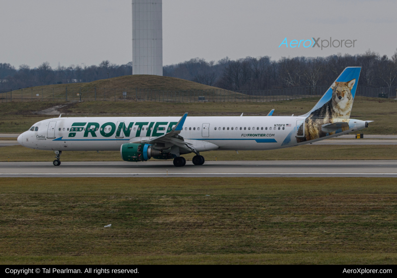 Photo of N715FR - Frontier Airlines Airbus A321-200 at CVG on AeroXplorer Aviation Database