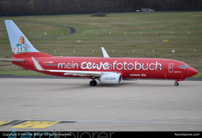 Photo of D-ABMV - TUI Fly Boeing 737-800 at CGN on AeroXplorer Aviation Database