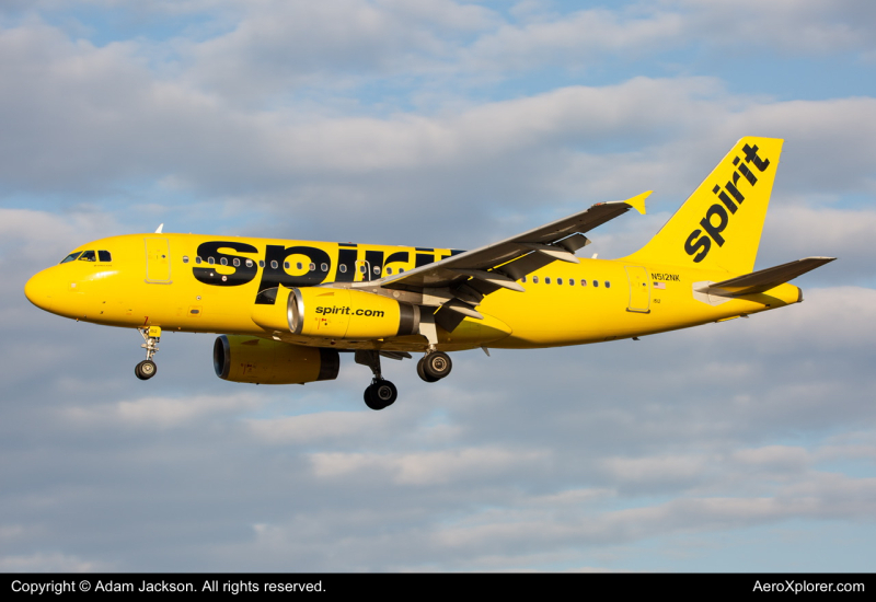 Photo of N512NK - Spirit Airlines Airbus A319 at BWI on AeroXplorer Aviation Database