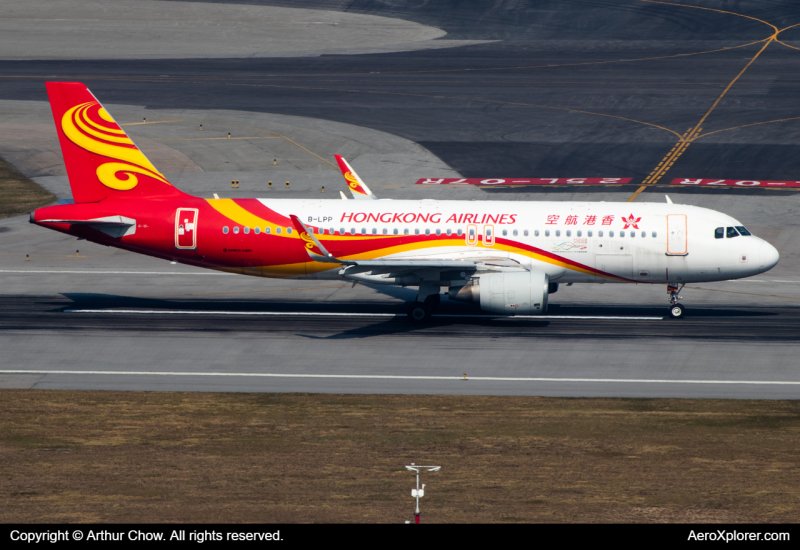 Photo of B-LPP - Hong Kong Airlines Airbus A320 at HKG on AeroXplorer Aviation Database