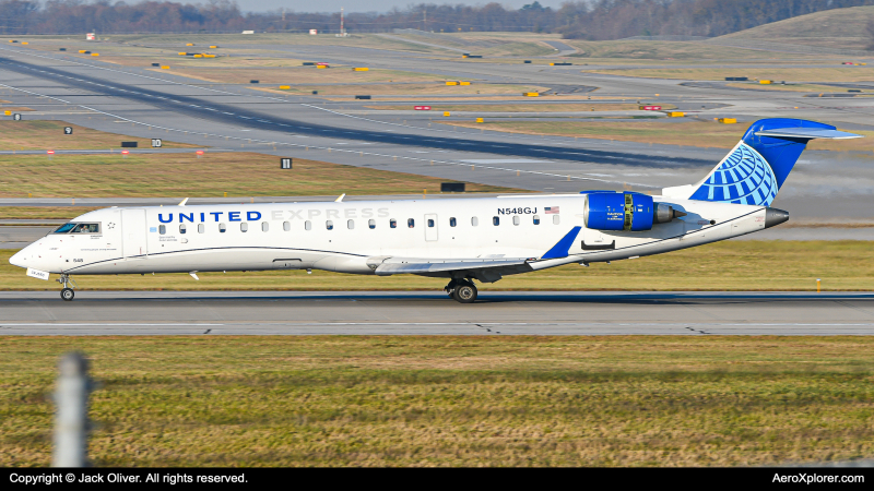 Photo of N548GJ - United Express Mitsubishi CRJ-550 at CVG on AeroXplorer Aviation Database