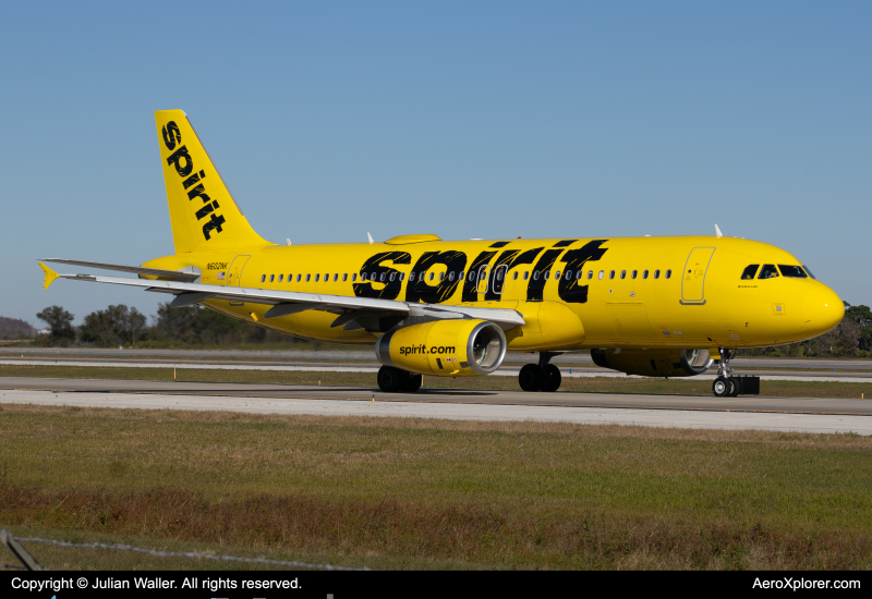 Photo of N602NK - Spirit Airlines Airbus A320 at MCO on AeroXplorer Aviation Database