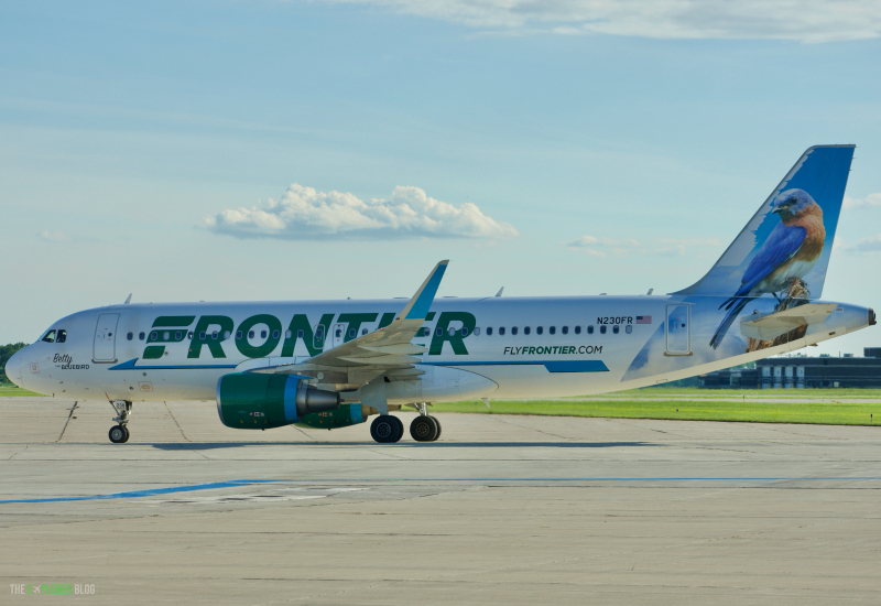 Photo of N230FR - Frontier Airlines Airbus A320 at GRB on AeroXplorer Aviation Database