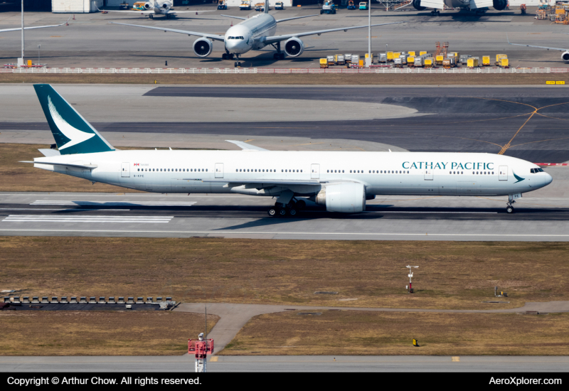 Photo of B-KPE - Cathay Pacific Boeing 777-300ER at HKG on AeroXplorer Aviation Database