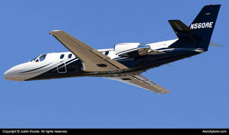 Photo of N560RE - PRIVATE Cessna Citation 560 Encore at TPA on AeroXplorer Aviation Database