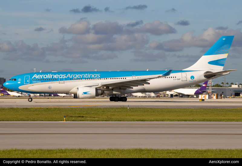 Photo of LV-GKP - Aerolinas Argentinas  Airbus A330-200 at MIA on AeroXplorer Aviation Database