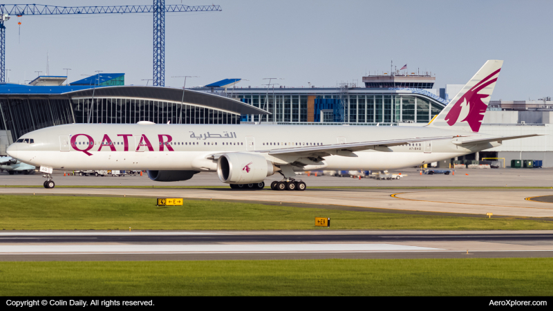Photo of A7-BAQ - Qatar Airways Boeing 777-300ER at CLT on AeroXplorer Aviation Database