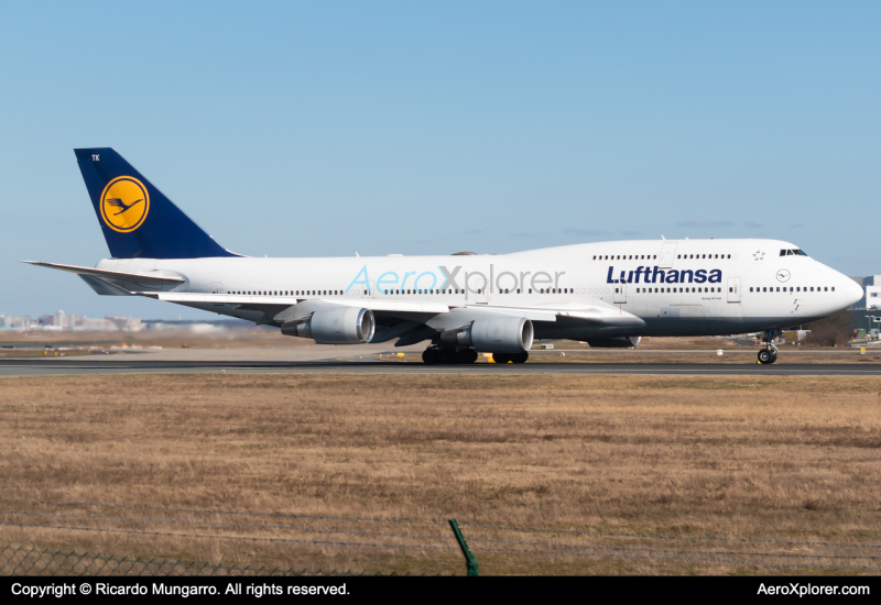 Photo of D-ABTK - Lufthansa Boeing 747-400 at FRA on AeroXplorer Aviation Database