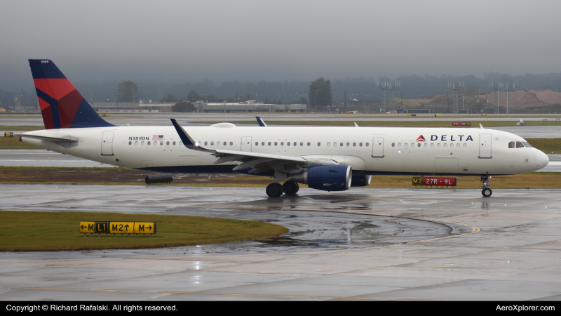 Photo of N389DN - Delta Airlines Airbus A321-200 at ATL on AeroXplorer Aviation Database