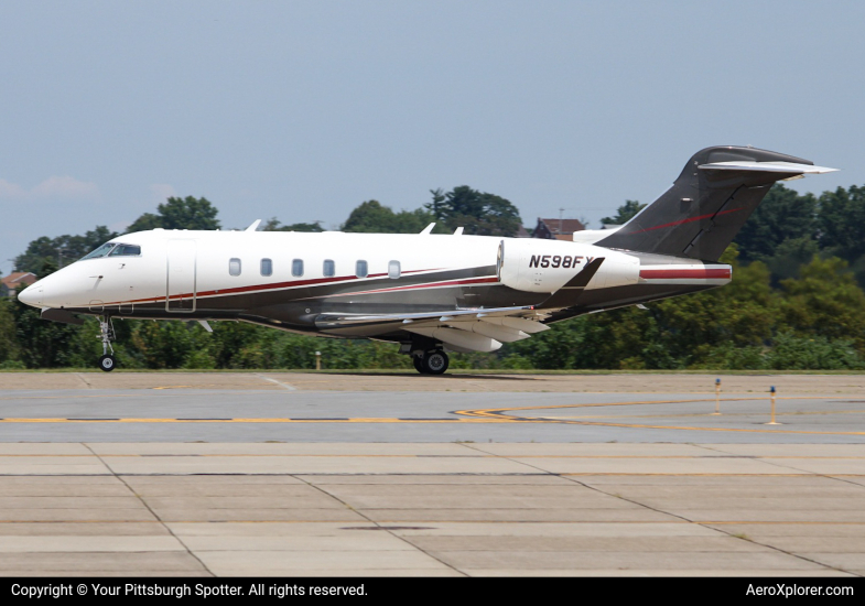 Photo of N598FX - Private  Bombardier Challenger 350  at AGC on AeroXplorer Aviation Database