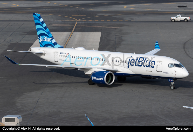 Photo of N3044J - JetBlue Airways Airbus A220-300 at BOS on AeroXplorer Aviation Database