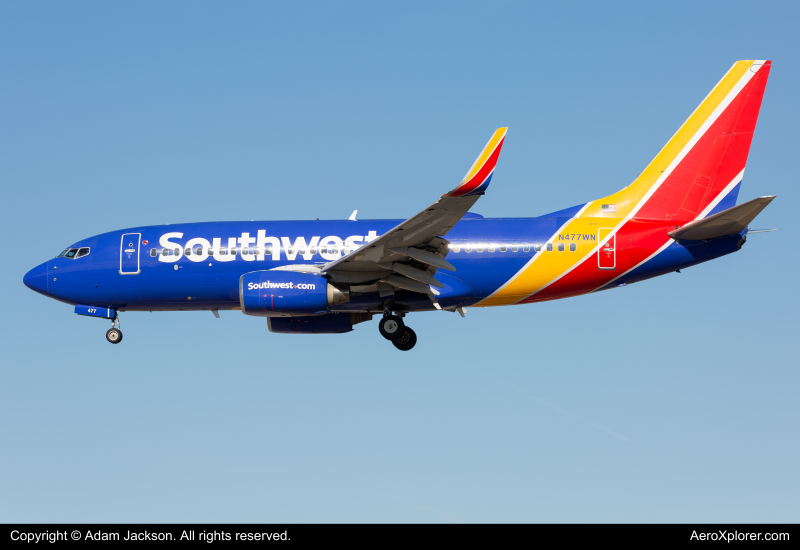 Photo of N477WN - Southwest Airlines Boeing 737-700 at BWI on AeroXplorer Aviation Database