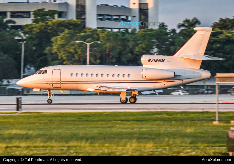 Photo of N718MM - PRIVATE Dassault Falcon 900EX at PBI on AeroXplorer Aviation Database