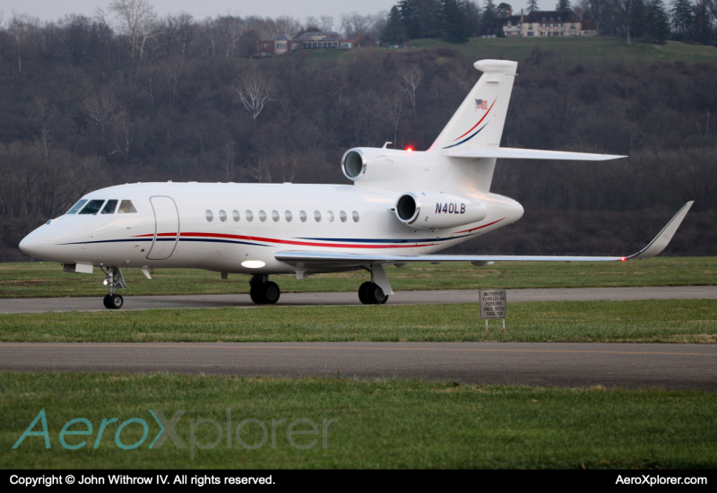 Photo of N40LB - PRIVATE Dassault Falcon 900EX at LUK on AeroXplorer Aviation Database