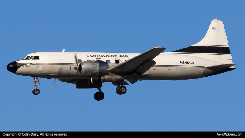 Photo of N345GS - Conquest Air Cargo Convair C-131F Samaritan at MIA on AeroXplorer Aviation Database