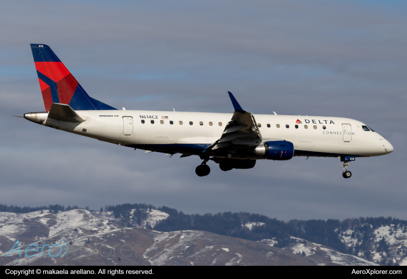 Photo of N614CZ - Delta Airlines Embraer E175 at BOI on AeroXplorer Aviation Database