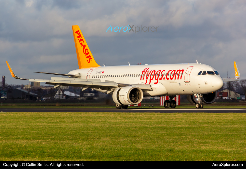 Photo of TC-NBO - Pegasus Airlines Airbus A320-251N at AMS on AeroXplorer Aviation Database