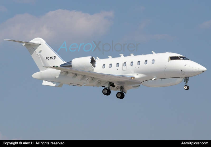 Photo of N101RE - PRIVATE Bombradier Challenger 650 at MHT on AeroXplorer Aviation Database