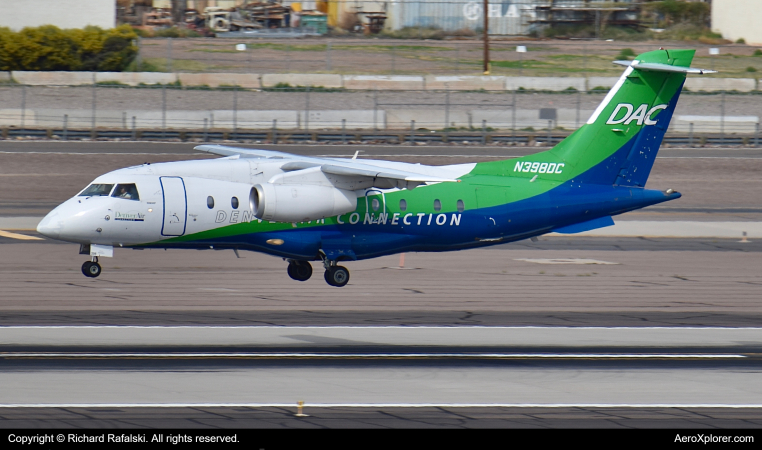 Photo of N398DC - Denver Air Connection Dornier 328 JET at PHX on AeroXplorer Aviation Database