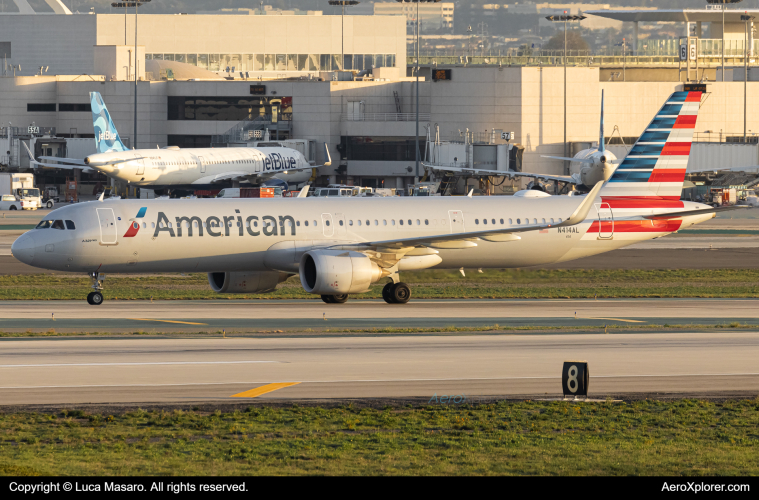 Photo of N414AL - American Airlines Airbus A321NEO at LAX on AeroXplorer Aviation Database